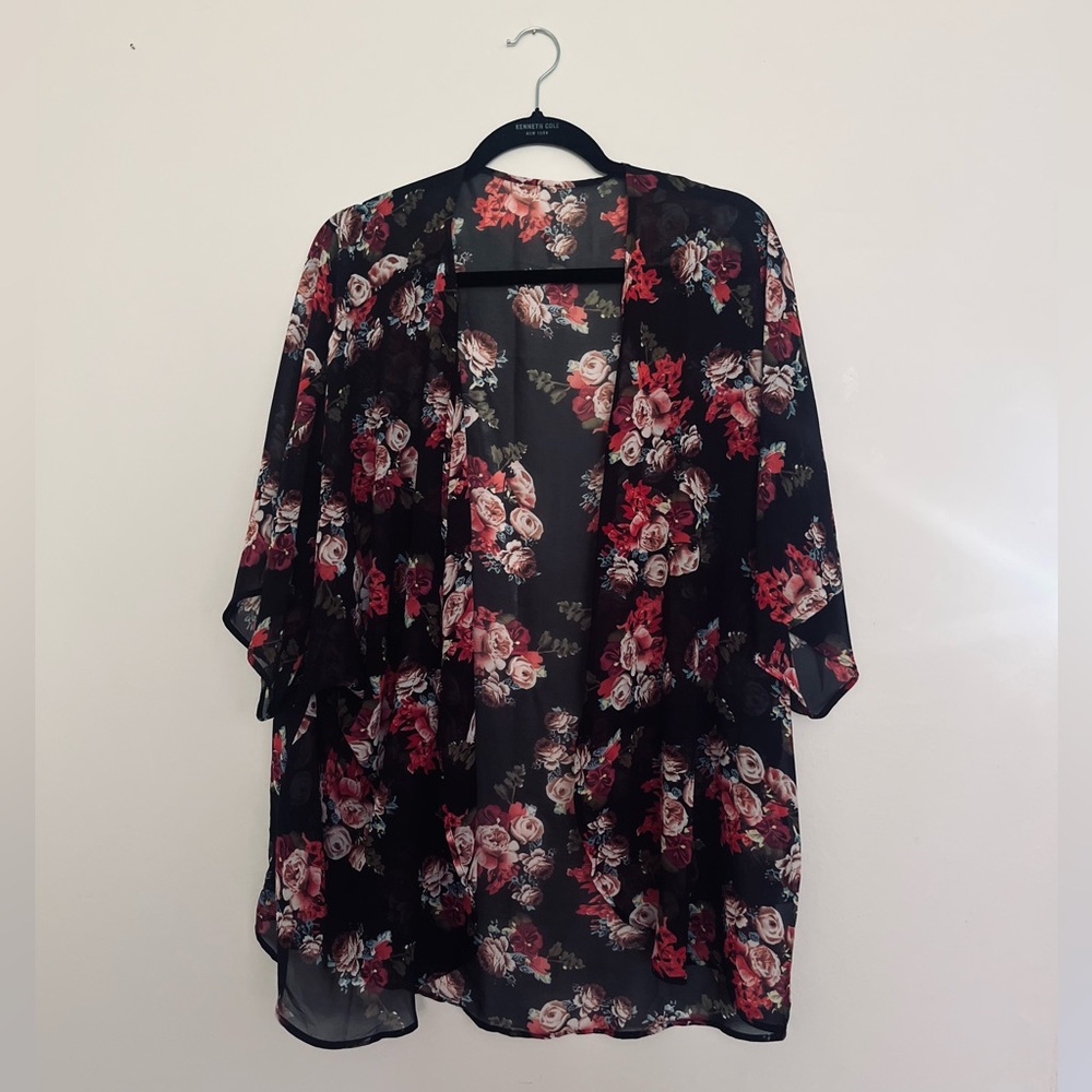 Floral Shawl Cardigan